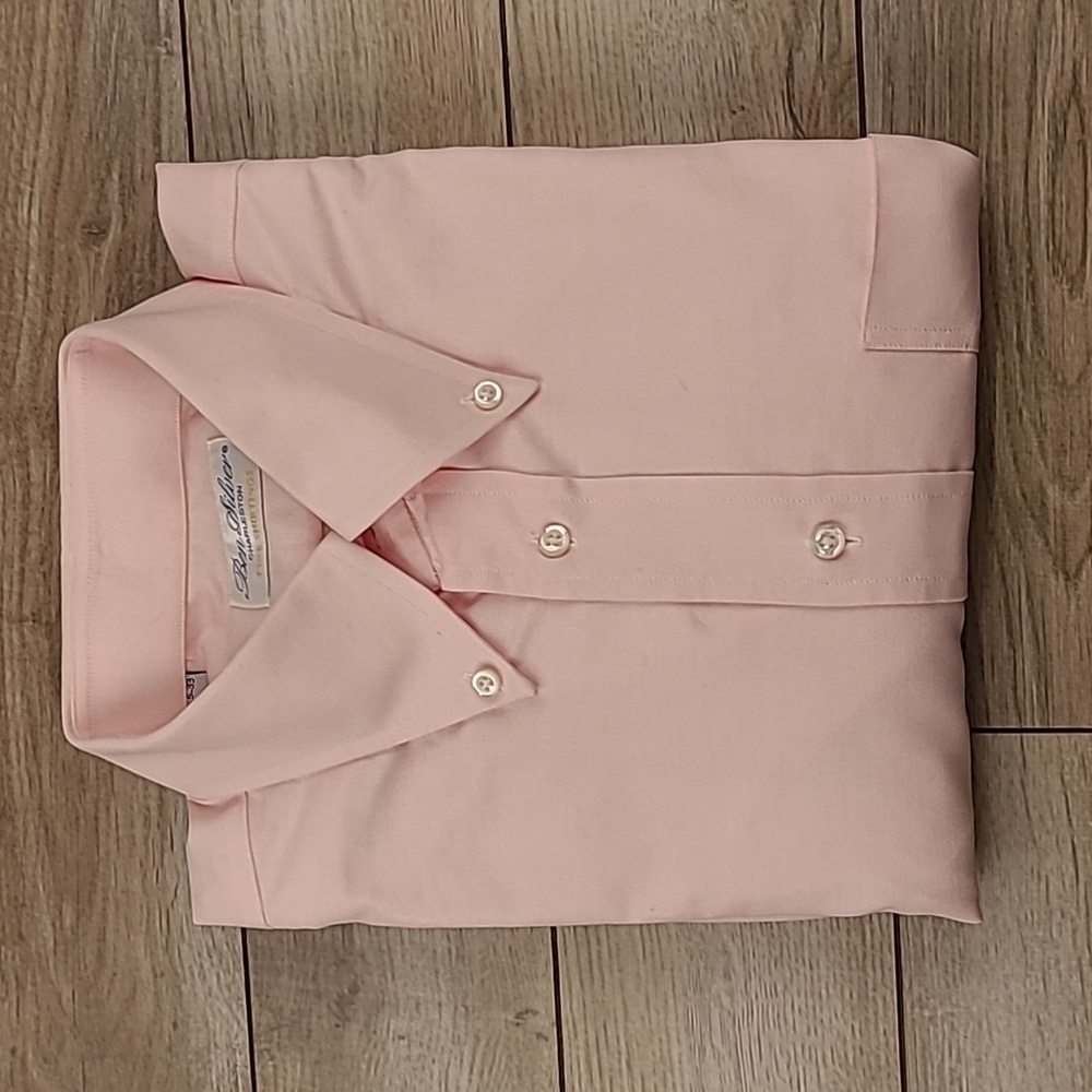 BEN SILVER Fine Shirtings Light Pink Cotton‎ Sz 16.5 - 33 Mens Dress Shirt